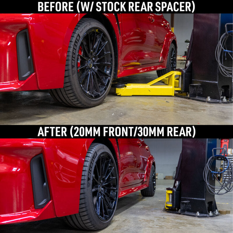 Mishimoto 20mm Wheel Spacers for 5x114.3 Bolt Pattern with 60.1 Center Bore - M12 Studs, Black Finish