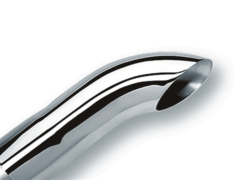 Borla Universal Polished 3-Inch Stainless Steel Exhaust Tip - Single Round Turndown/Turnout with Set Screw Mounting