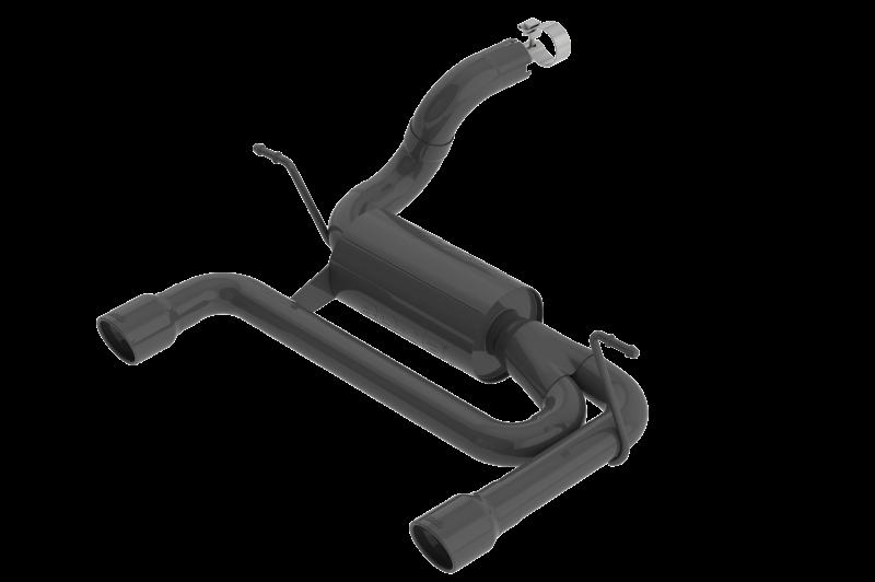 Borla ATAK SS Axle-Back Exhaust System for 2018-2026 Jeep Wrangler JL/JLU 3.6L V6 with Black Coating and 3.5-Inch Tips