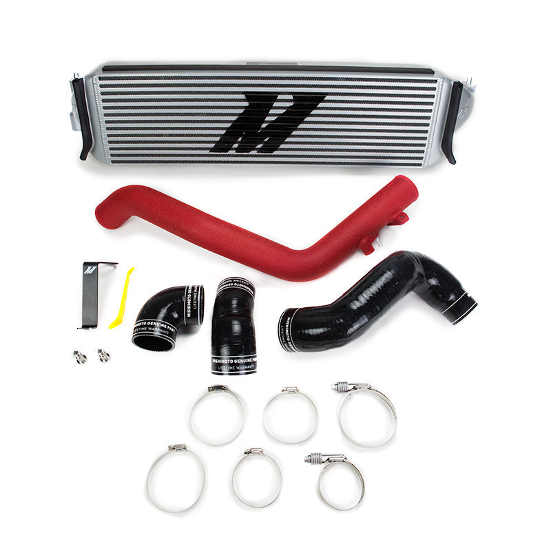 Mishimoto 2017-2021 Honda Civic Type R Intercooler Kit - Silver Intercooler with Red Piping
