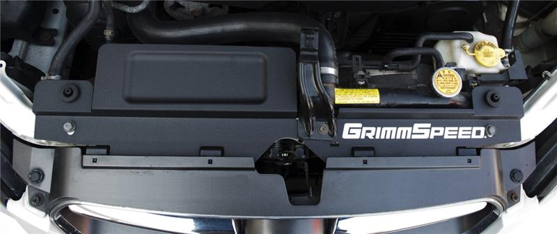 GrimmSpeed 05-09 Subaru Legacy and Outback Radiator Shroud with Tool Tray - Textured Black