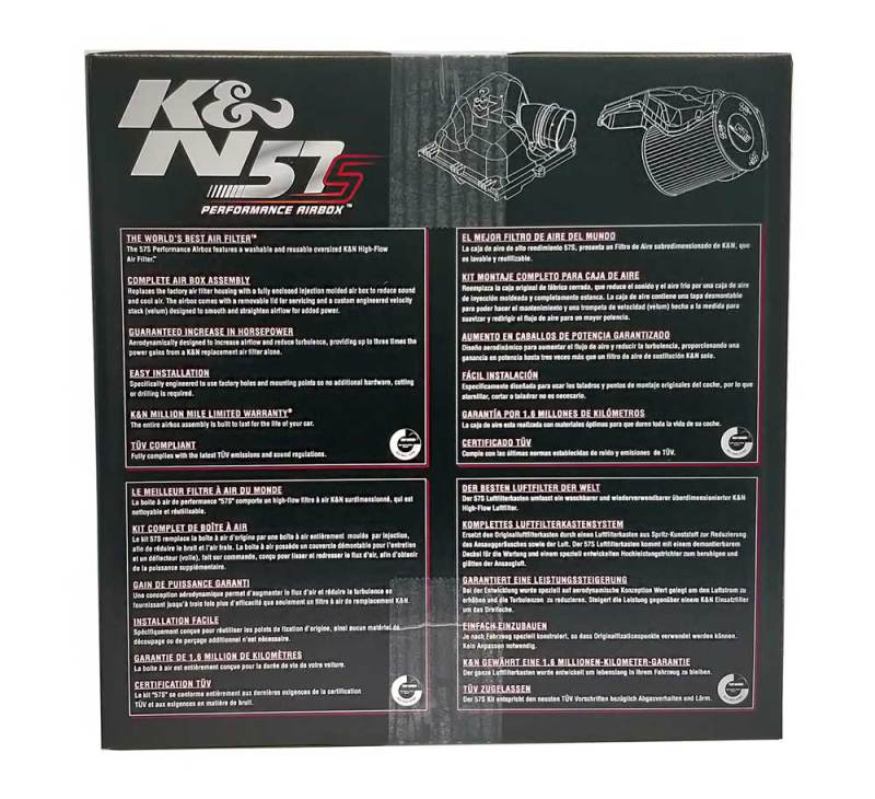 K&N Engineering 57S-4000 Performance Airbox for Ford Focus, C-Max, Volvo, Mazda 3/5