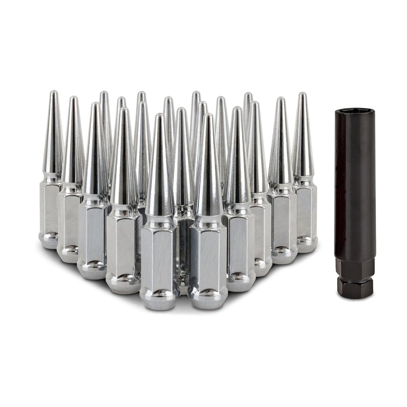 Mishimoto Steel Spiked Lug Nuts M12x1.5 – Chrome, 20-Piece Set for BMW Z3