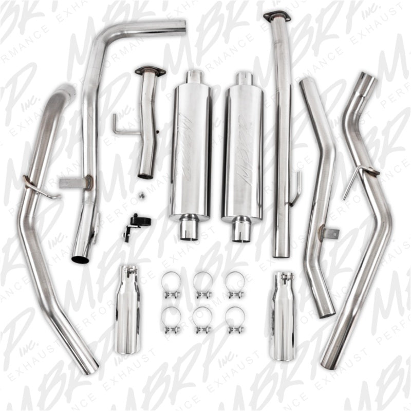 MBRP Armor Plus Series Cat Back Exhaust System for 2009-2012 Toyota Tundra 5.7L - Dual Split Rear Exit with 3.5 Inch Tips