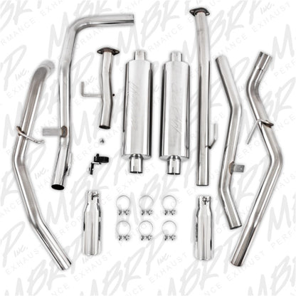 MBRP Armor Plus Series Cat Back Exhaust System for 2009-2012 Toyota Tundra 5.7L - Dual Split Rear Exit with 3.5 Inch Tips