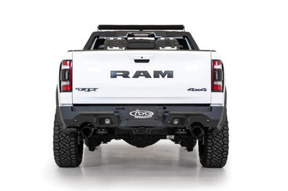 Addictive Desert Designs 2021 Dodge Ram 1500 TRX Stealth Fighter Rear Bumper – Hammer Black with D-Rings and Cube Light Mounts