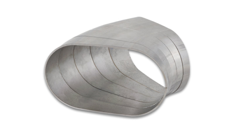 Vibrant Horizontal 304 Stainless Steel Oval Pie Cuts Set of 5 – 3 Inch Nominal Diameter with 3.75 Inch Centerline Radius and 9-Degree Bends