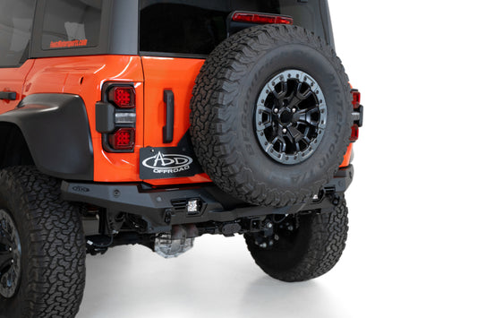 Addictive Desert Designs 22-23 Ford Bronco Raptor Bomber Rear Bumper with Cube Light Mounts