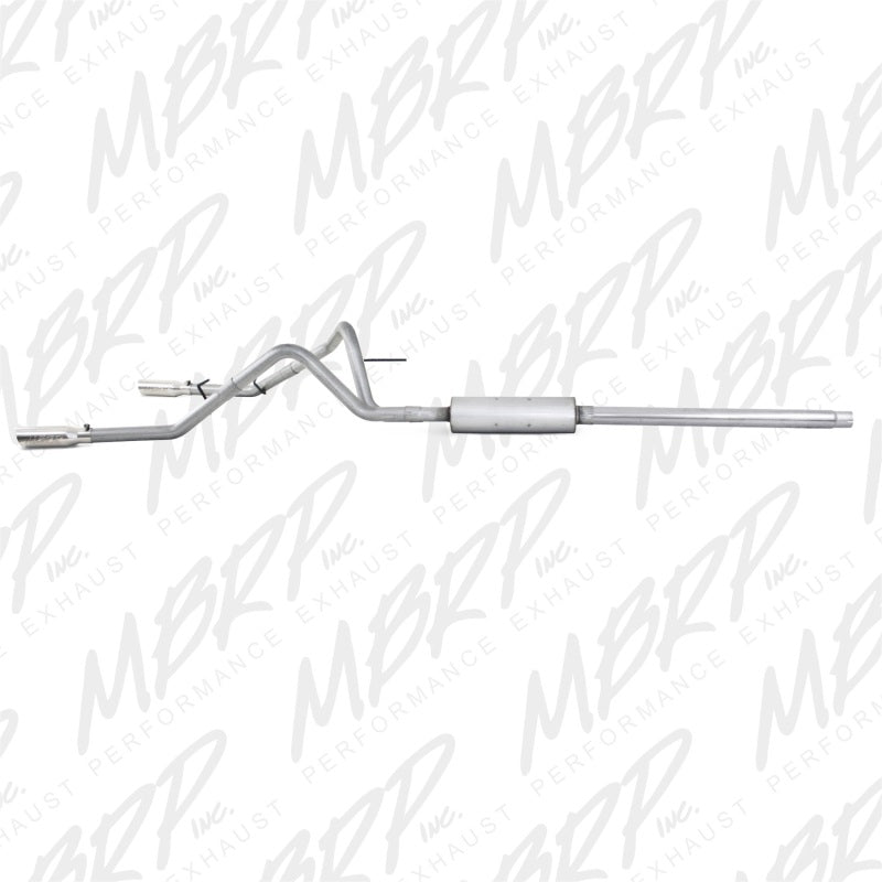 MBRP Armor Lite Series Cat Back Exhaust System for 2004-2008 Ford F-150 4.6/5.4L V8 – Dual Split Side Exit with 3.5-inch Tips