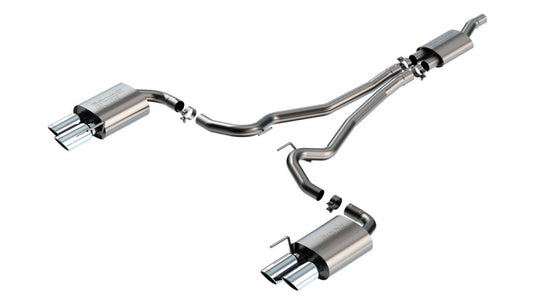 Borla 2024 Ford Mustang EcoBoost 2.3L S-Type Cat-Back Exhaust System with Quad Tips