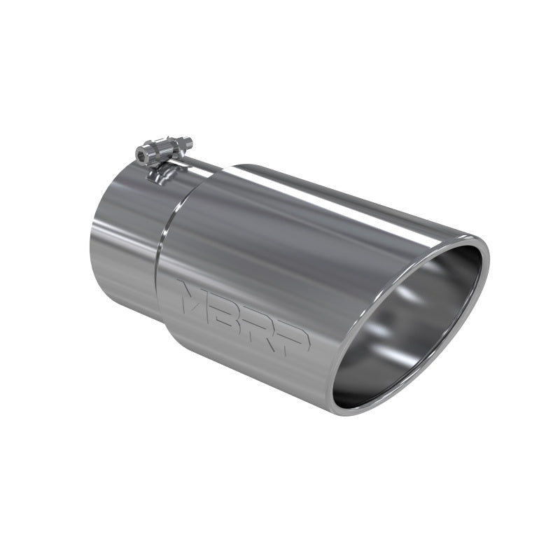 MBRP Universal Exhaust Tip 6-inch Diameter, Angled Rolled End - T304 Stainless Steel