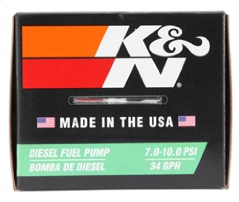 K&N Performance Electric Fuel Pump 9-11.5 PSI for Diesel Engines, Part Number 81-0403