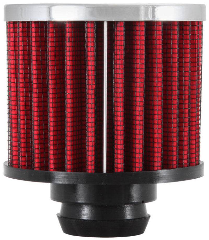 K&N Engineering 62-1490 Rubber Base Chrome Top Push-In Crankcase Vent Filter, 3 Inch OD x 2-1/2 Inch Height