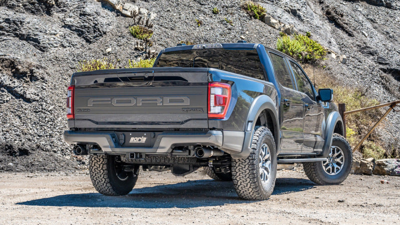 Borla 21-23 Ford Raptor 3-inch Tail Pipe Kit with Black Anodized Carbon Fiber Tips – Part Number 60727CFBA