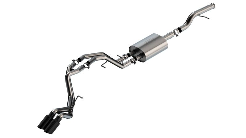 Borla 21-22 Chevrolet Tahoe 5.3L V8 AT Touring Cat-Back Exhaust with Black Chrome Tips
