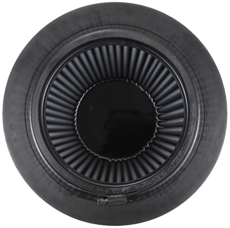 K&N Engineering RU-5177HBK Universal Rubber Round Tapered Air Filter – 6 Inch Flange, 9 Inch Base, 6.625 Inch Top Height for Ford F-250 Super Duty