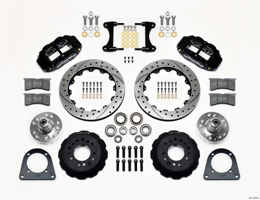 Wilwood Narrow Superlite 6R Front Hub Kit with 13-inch Rotors for American Muscle Cars and Vintage Rods (Part #140-13224-D)