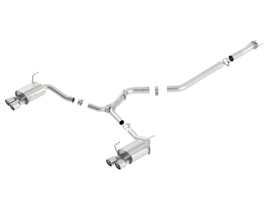 Borla S-Type Cat-Back Exhaust System for 2015-2021 Subaru Impreza WRX / STI 2.0L & 2.5L Turbo - Quad Round Tips
