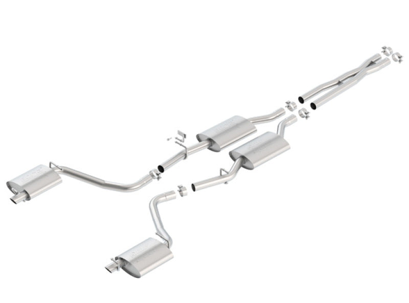 Borla ATAK Cat-Back Exhaust System for 2015-2022 Chrysler 300 and Dodge Charger 3.6L V6 with Factory Bezel