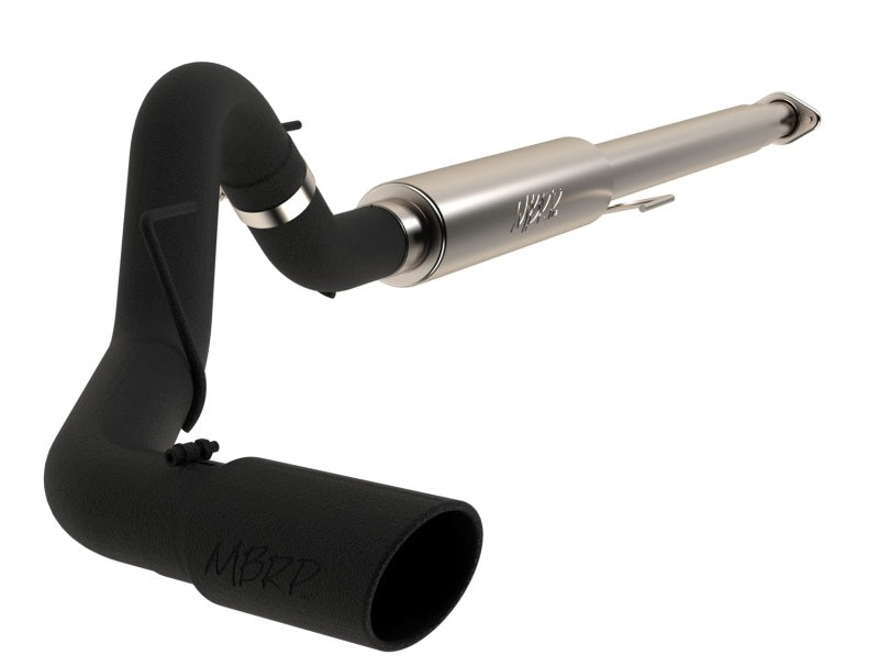 MBRP Armor BLK Series 4-inch Cat Back Exhaust System for Ford F-150 2015-2016 with Black Coated Finish