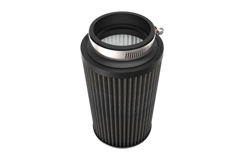 K&N Engineering RU-3112HBK Black Universal Air Filter - 4 Inch Flange, Synthetic Media