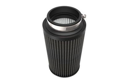 K&N Engineering RU-3112HBK Black Universal Air Filter - 4 Inch Flange, Synthetic Media