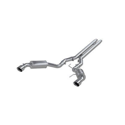 MBRP Armor Plus Series 15 Ford Mustang GT 5.0 3-inch Cat Back Dual Split Rear Exhaust System with 4.5-inch Tips