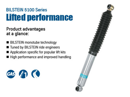 Bilstein 5100 Series 14-18 Dodge Ram 2500 Rear 46mm Monotube Shock Absorber (Part #24-285667)