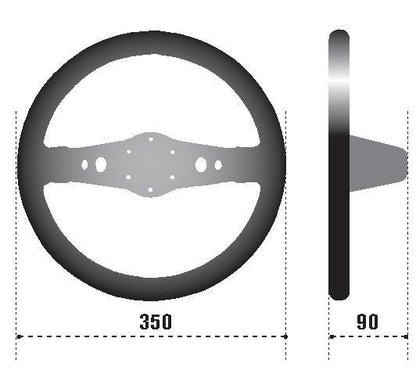 Sparco 215 Suede Black Steering Wheel - Part Number 015R215CSN