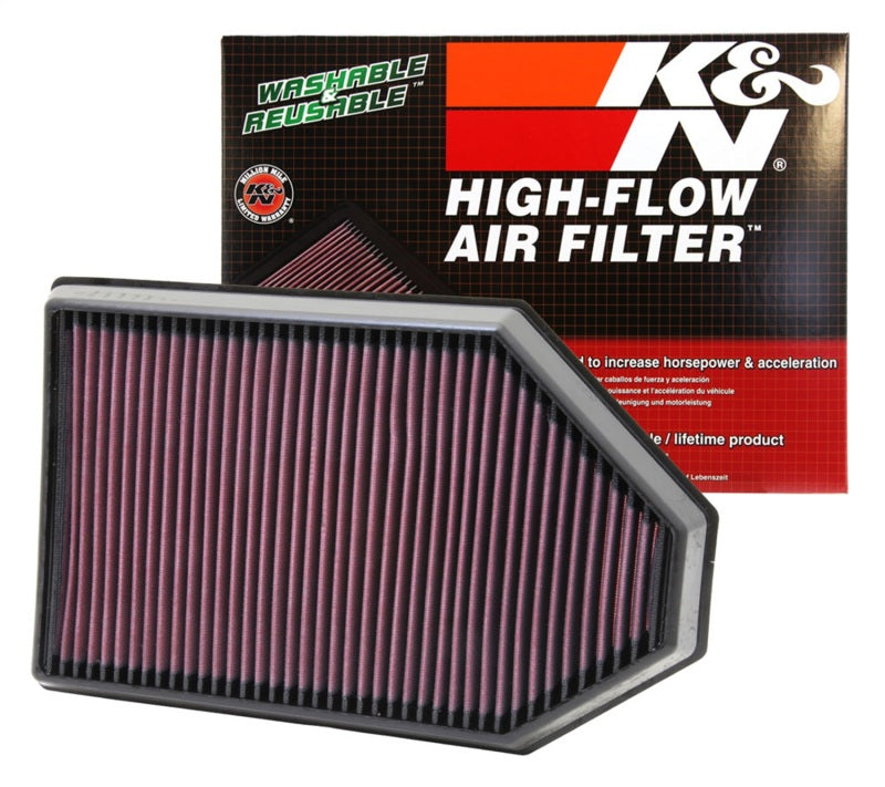 K&N Replacement High-Flow Air Filter for 2011-2013 Dodge Charger, Challenger, and Chrysler 300 with 3.6L, 5.7L, and 6.4L Engines