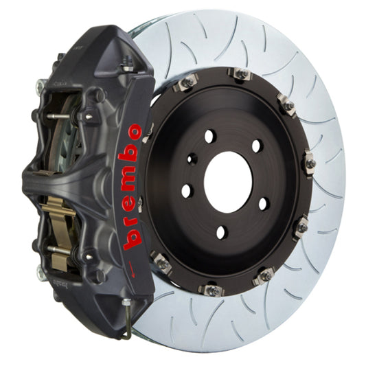 Brembo 08-13 BMW M3 / 11-12 1M Front GTS Brake Kit with 6-Piston Cast Slotted Rotors – Black High-Performance Brake System