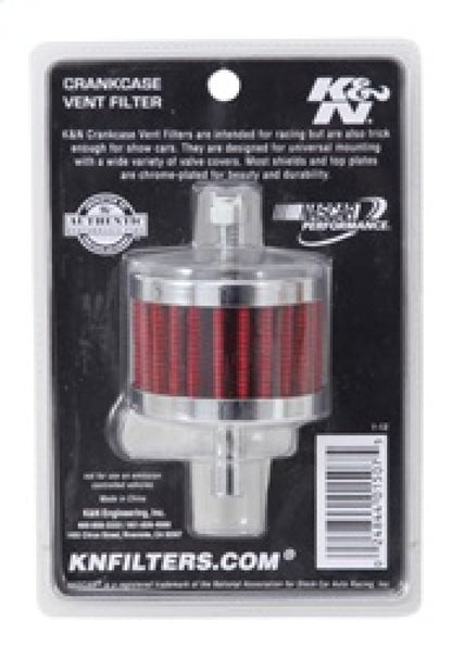 K&N Engineering 62-1090 Steel Base Crankcase Vent Filter with 3/8 Inch Diameter Tube