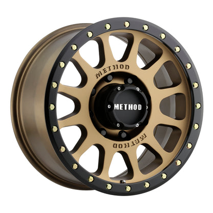 Method MR305 NV 20x9 Inch Bronze Street Loc Wheel with +18mm Offset and 8x6.5 Bolt Pattern