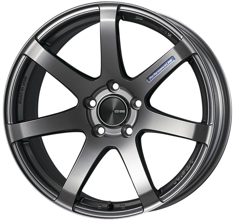 Enkei PF07 18x8.5 Inch Alloy Wheel with 5x114.3 Bolt Pattern and +45mm Offset in Dark Silver