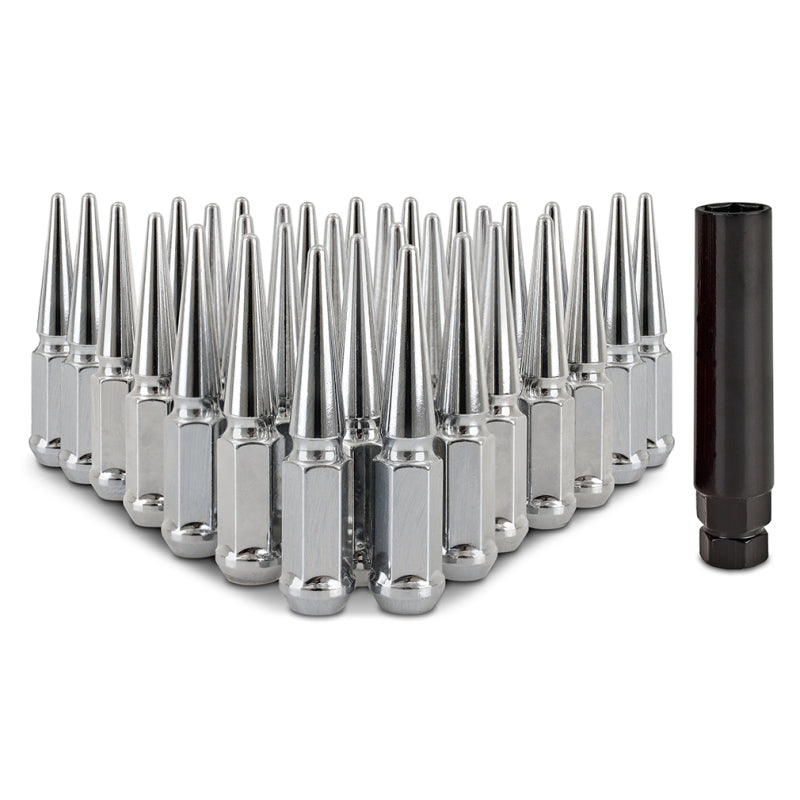 Mishimoto Steel Spiked Lug Nuts M14 x 1.5 - 32 Piece Set in Chrome