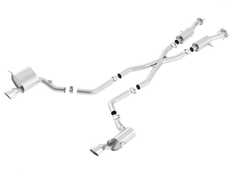 Borla S-Type Dual Round Rolled Exit Cat-Back Exhaust System for 2015-2021 Jeep Grand Cherokee SRT 6.4L V8