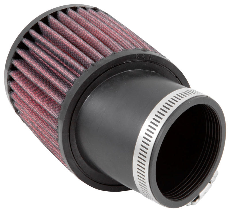 K&N Engineering Universal Rubber Round Straight Air Filter with 20 Degree Angled Flange - 2-7/16 Inch Flange Diameter
