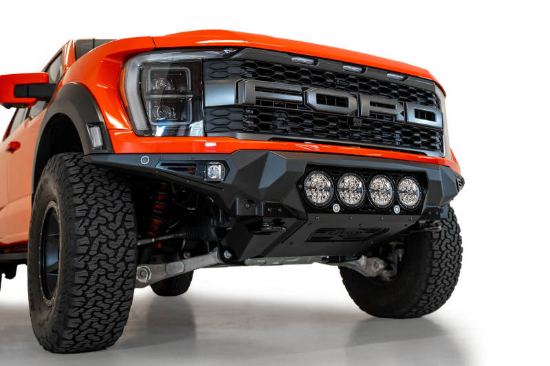 Addictive Desert Designs 2021+ Ford Raptor Bomber Front Bumper with Rigid 360 6-Inch Light Mounts