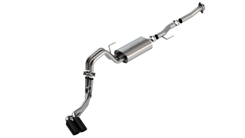 Borla F-150 2021-2025 5.0L V8 Cat-Back Exhaust System with Black Chrome Tips