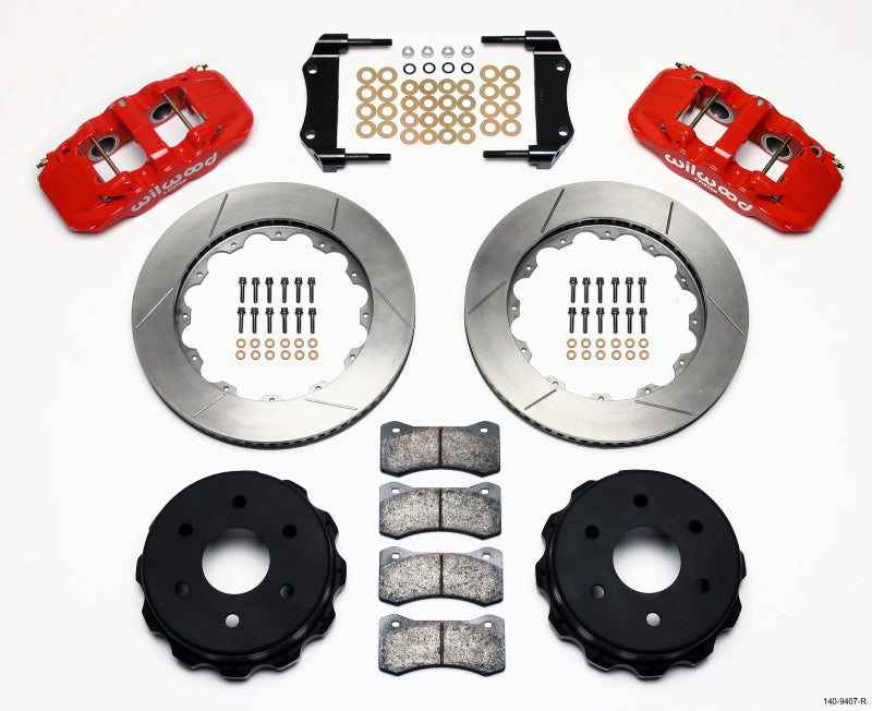 Wilwood AERO4 Rear Truck Brake Kit 14.25-inch for 1999-2010 GM 1500 SUVs - Red