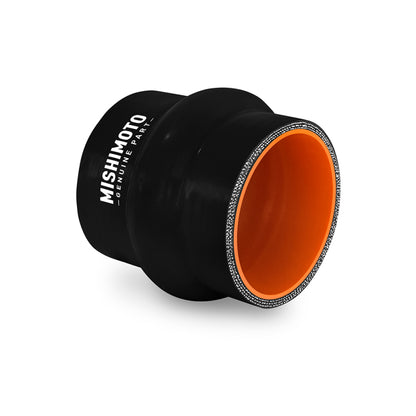 Mishimoto 3-inch Silicone Hump Hose Coupler - Black, High-Performance Flex Pipe for Intake and Intercooler Systems