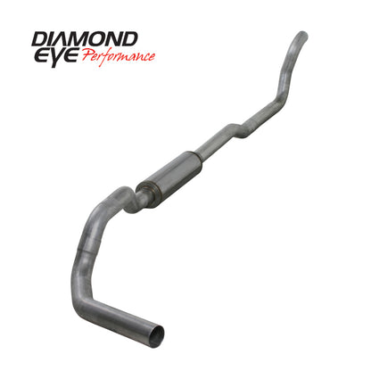 Diamond Eye Performance 4-Inch Exhaust System Kit for 1989-1993 Dodge 5.9L Cummins 2500/3500 - Single Aluminum Pipe Replacement