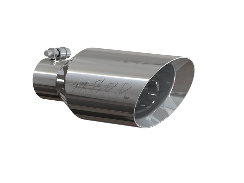 MBRP Universal Exhaust Tip 4.5-inch Dual Wall Angled Rolled End - T304 Stainless Steel