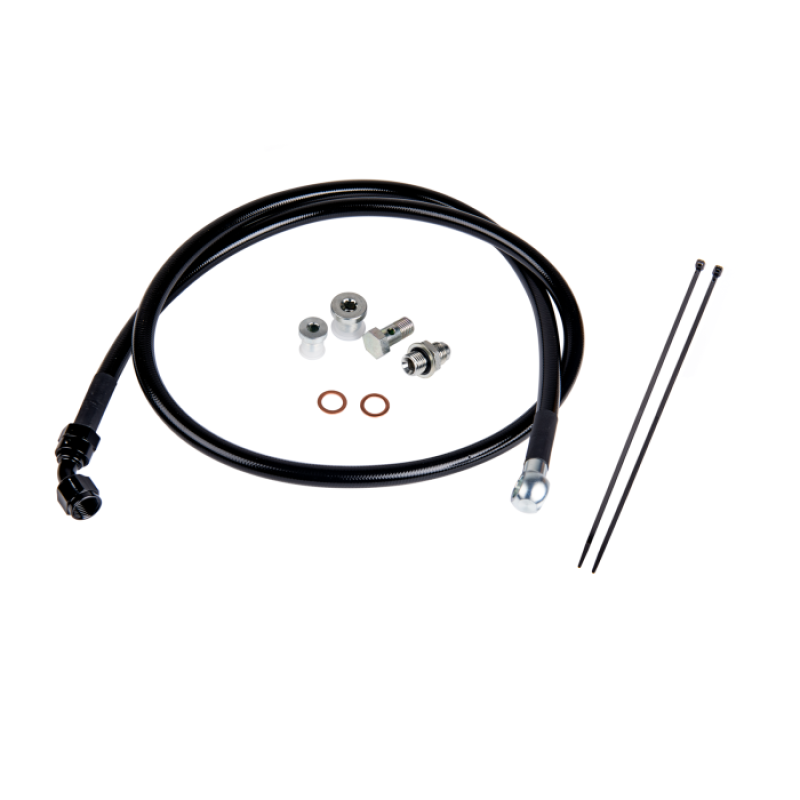 Fleece Performance Duramax Remote Turbo Oil Feed Line Kit for 2001-2016 6.6L Duramax Turbochargers