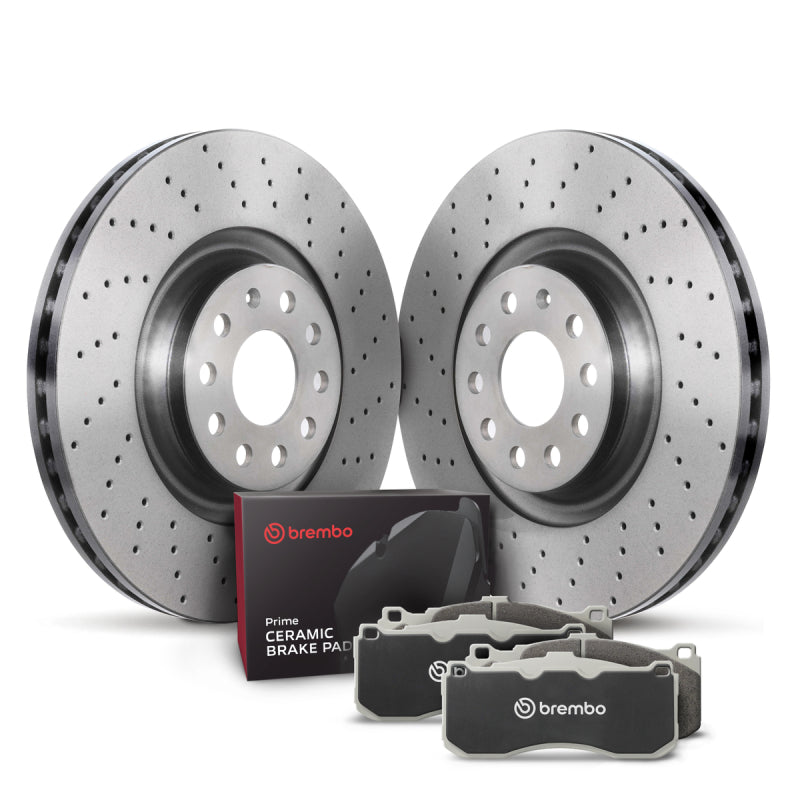 Brembo OE KTX0155 Rear Disc Brake Kit for Volkswagen Golf R and GTI Models
