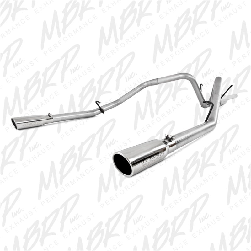 MBRP Armor Lite Series Cat Back Exhaust System for Dodge Ram 1500 2006-2008 with 2.5-Inch Dual Split Rear Exit and 3.5-Inch Tips