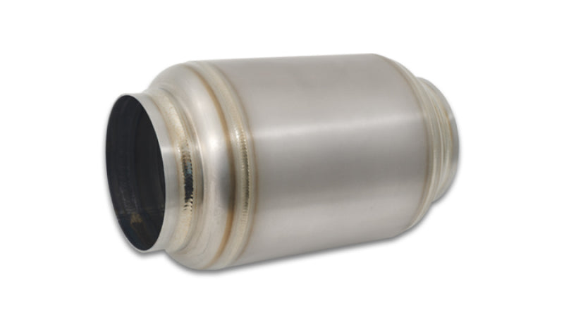 Vibrant Performance Titanium Race Muffler with Natural Tip, 3.5-inch Inlet & Outlet, 5.5-inch Diameter