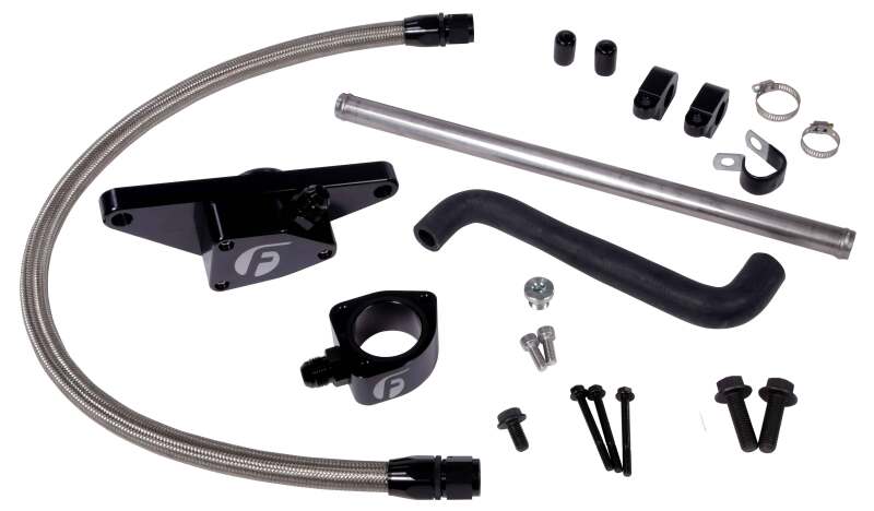 Fleece Performance 03-05 Auto Trans Cummins Coolant Bypass Kit with Stainless Steel Braided Line