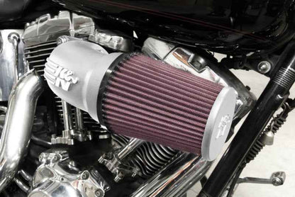 K&N 01-17 Harley-Davidson Softail / Dyna FI Performance Air Intake System Silver