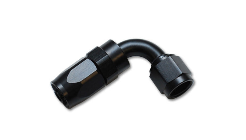 Vibrant -12AN 90 Degree Elbow Hose End Fitting with Black Hard Anodized Finish